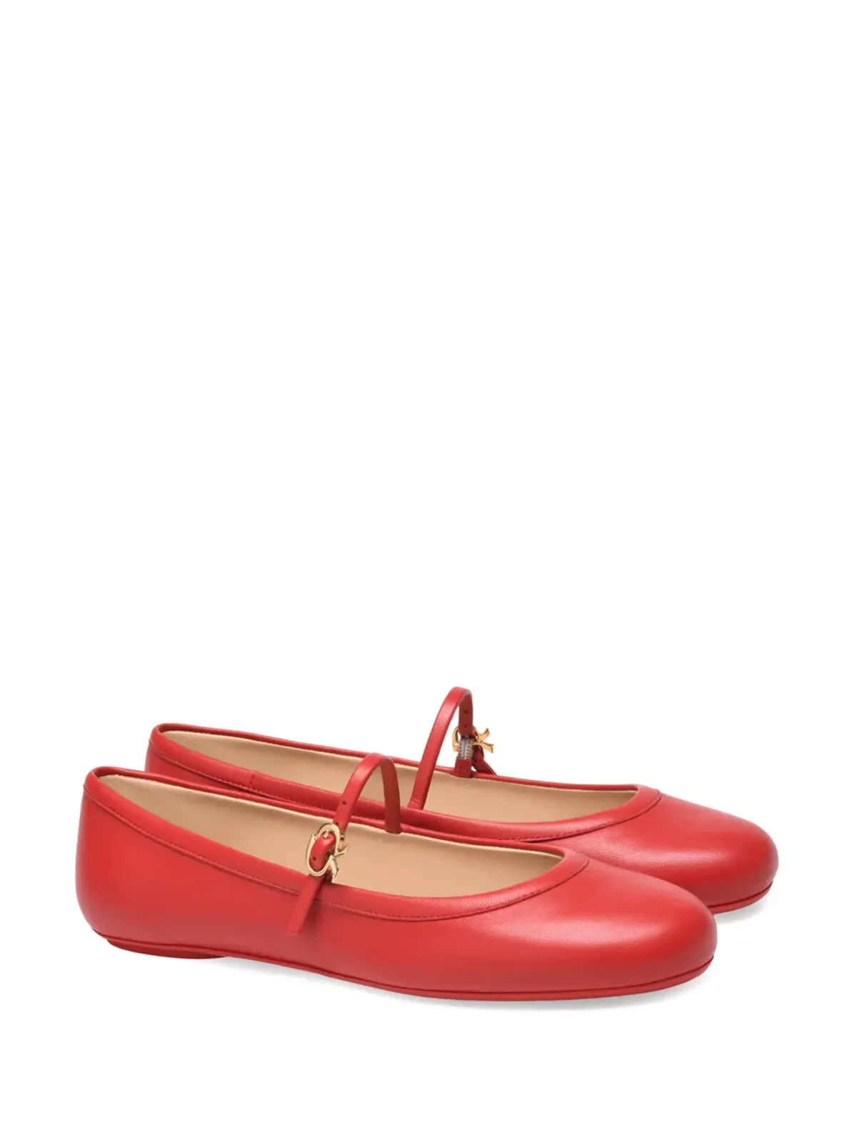 Gianvito Rossi Carla バレリーナシューズ レッド - 画像2