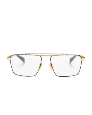 Balmain Eyewear パイロットフレーム眼鏡 - ブラック - サムネイル1