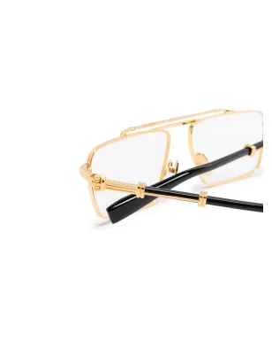 Balmain Eyewear パイロットフレーム眼鏡 - ブラック - サムネイル3