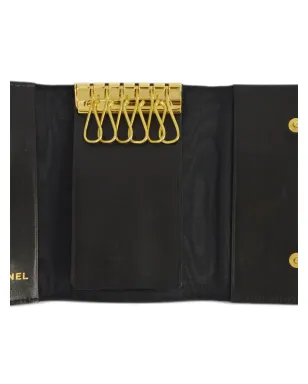 CHANEL ビンテージ 1998年 CCステッチ キーケース - ブラック - サムネイル4