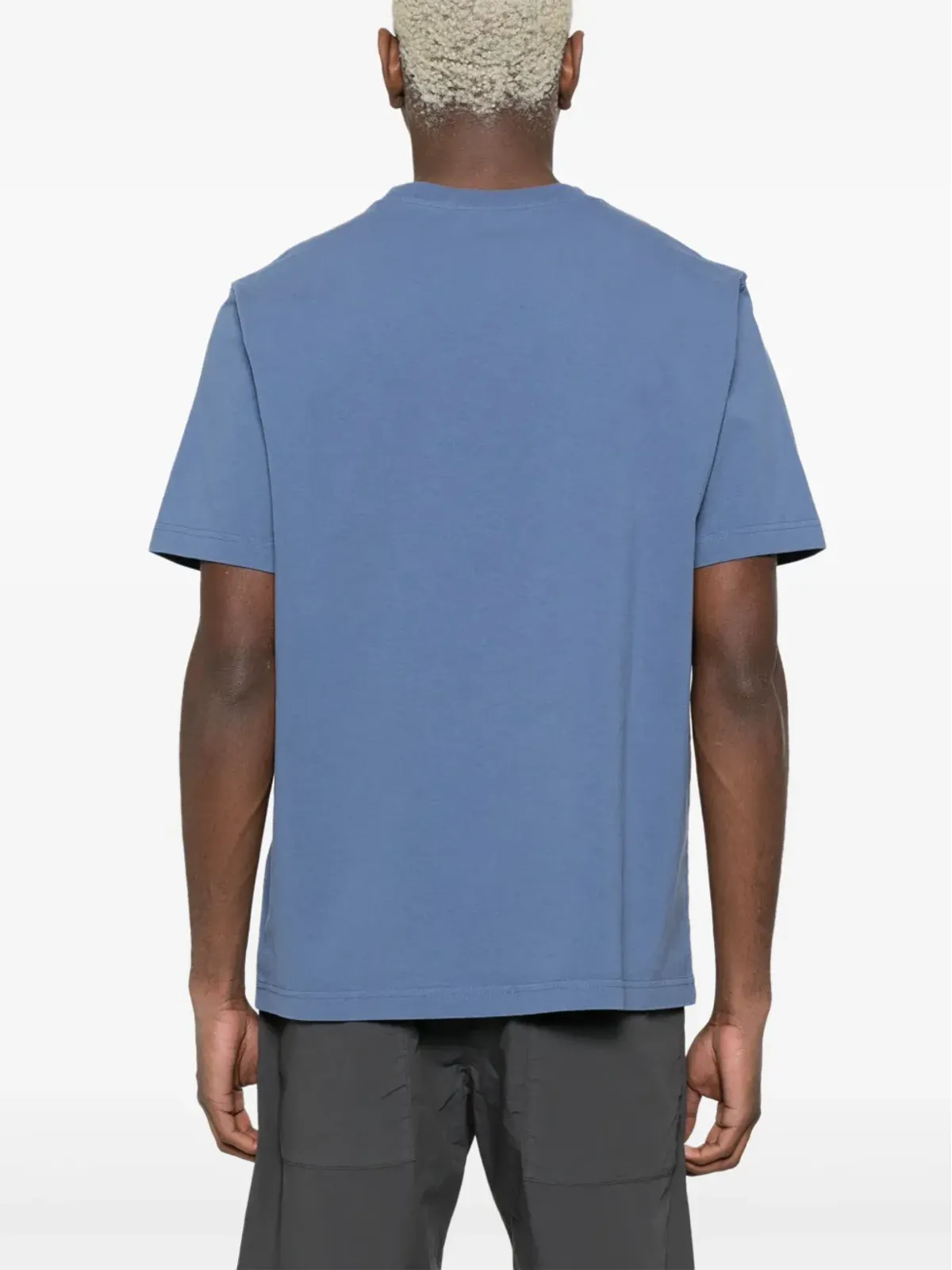 Maison Kitsuné ハンドライティング ロゴ コットン Tシャツ - ブルー - 画像4