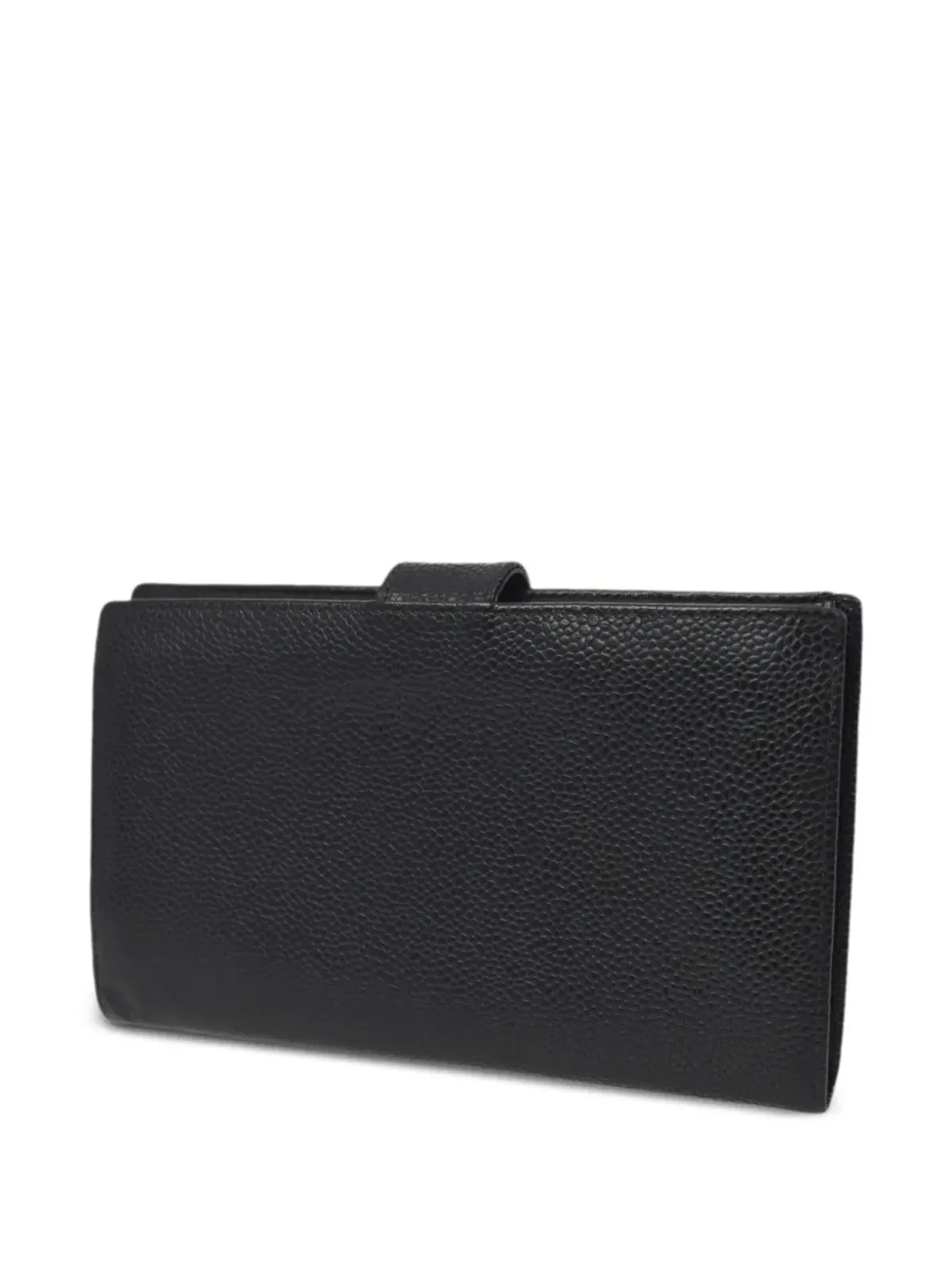 CHANEL ビンテージ 2000 CCステッチ ロングフラップ ウォレット - ブラック - 画像2
