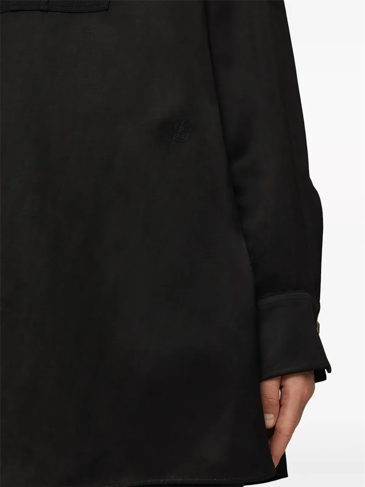 Jil Sander Thursday P.M. リネン混紡シャツ - ブラック - 画像5