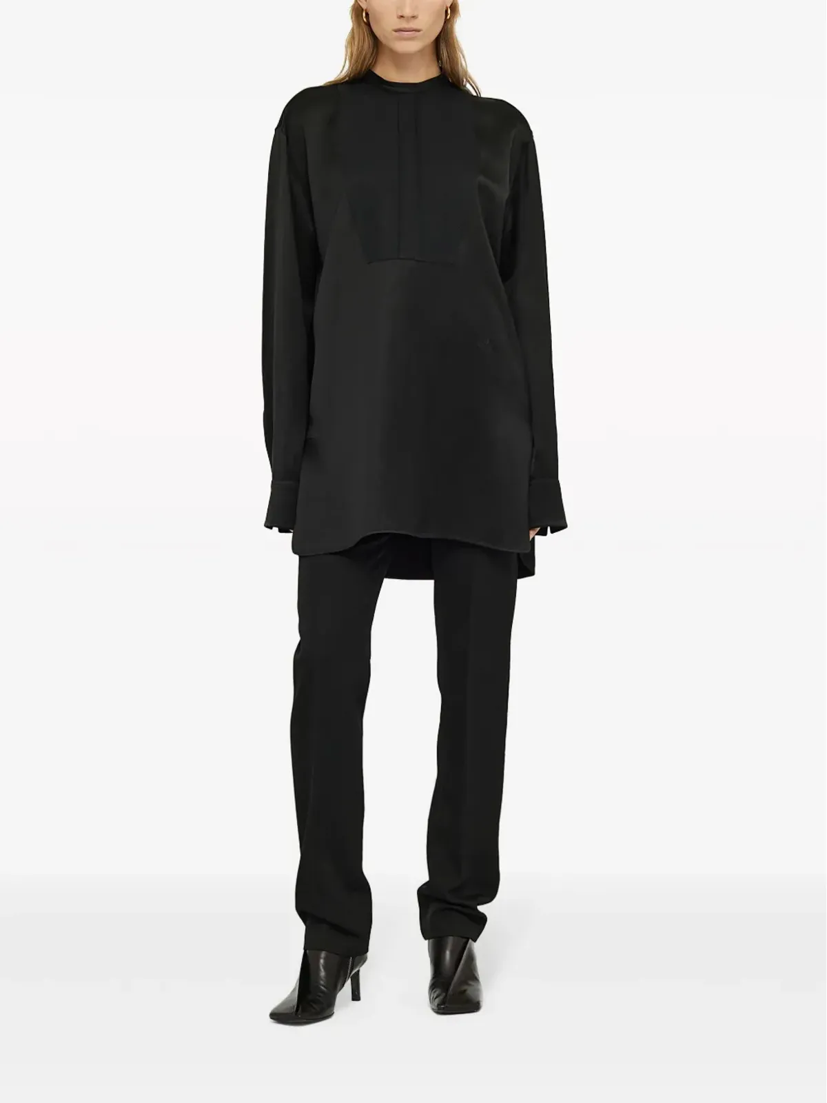 Jil Sander Thursday P.M. リネン混紡シャツ - ブラック - 画像2