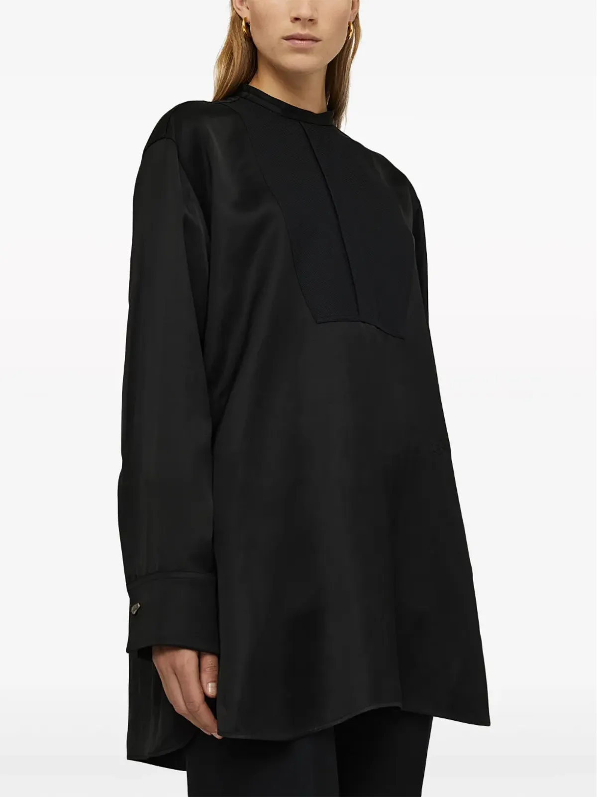 Jil Sander Thursday P.M. リネン混紡シャツ - ブラック - 画像3