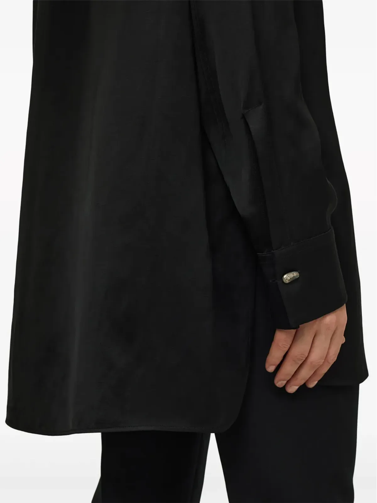 Jil Sander Thursday P.M. リネン混紡シャツ - ブラック - 画像4