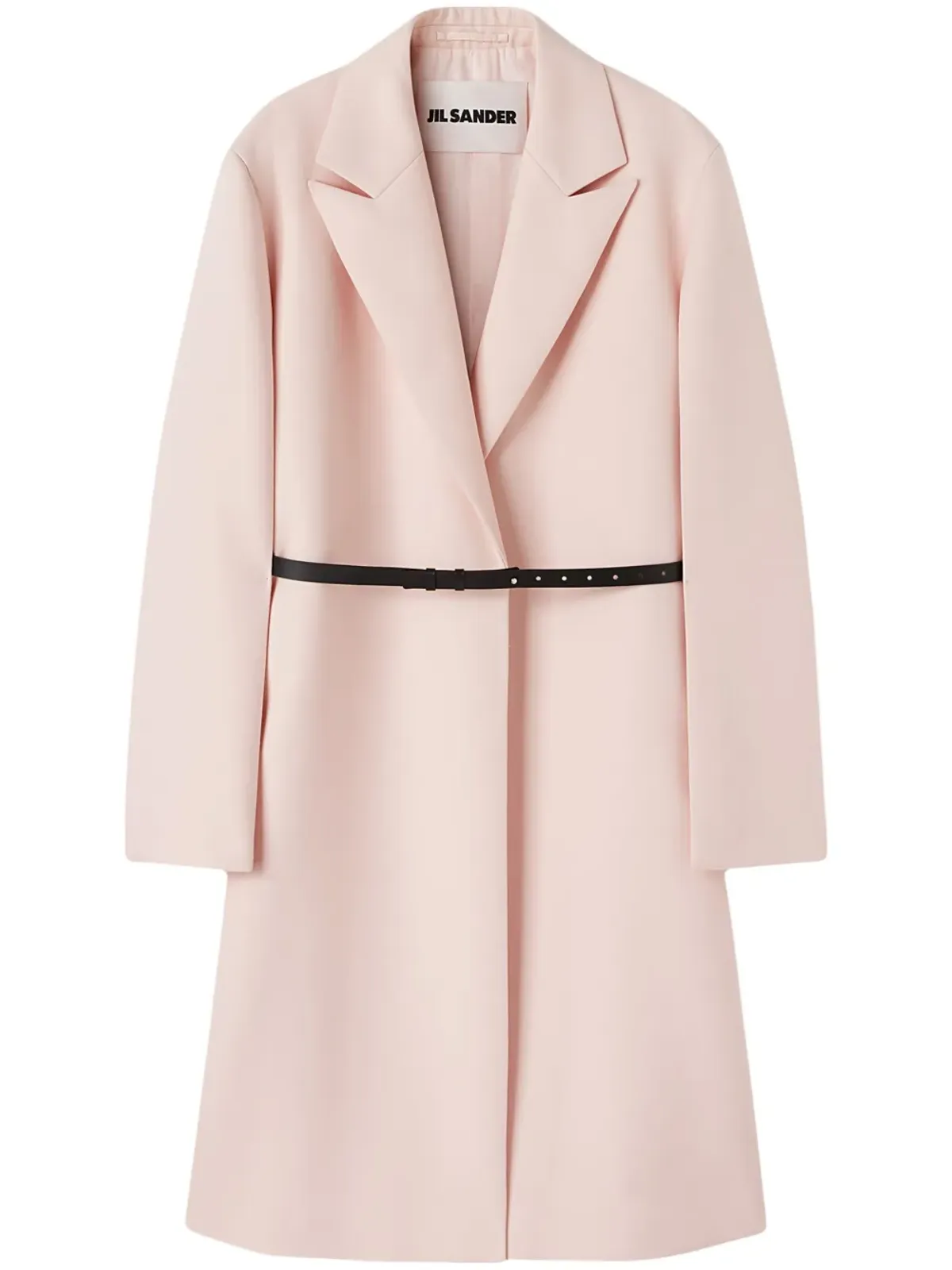 Jil Sander ベルト付きピークドラペルコート - White - 画像1