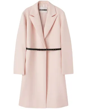 Jil Sander ベルト付きピークドラペルコート - White - サムネイル1