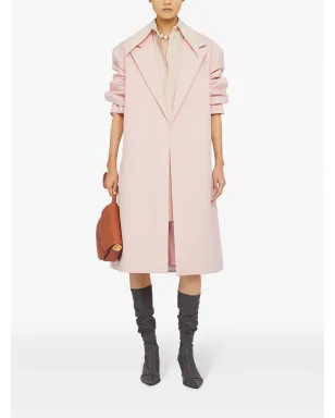 Jil Sander ベルト付きピークドラペルコート - White - サムネイル2