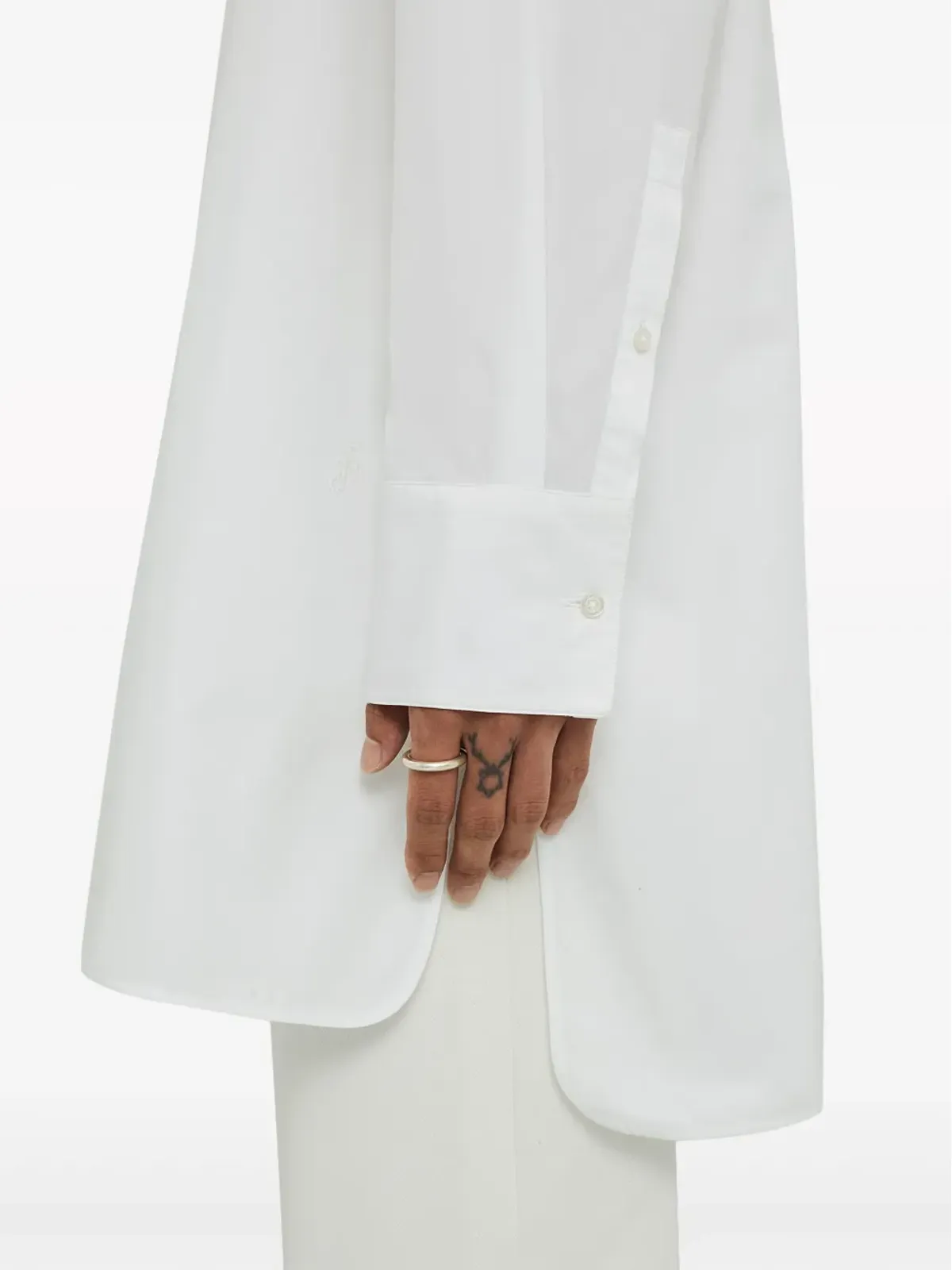 Jil Sander サンデー コットンシャツ 白 - 画像5