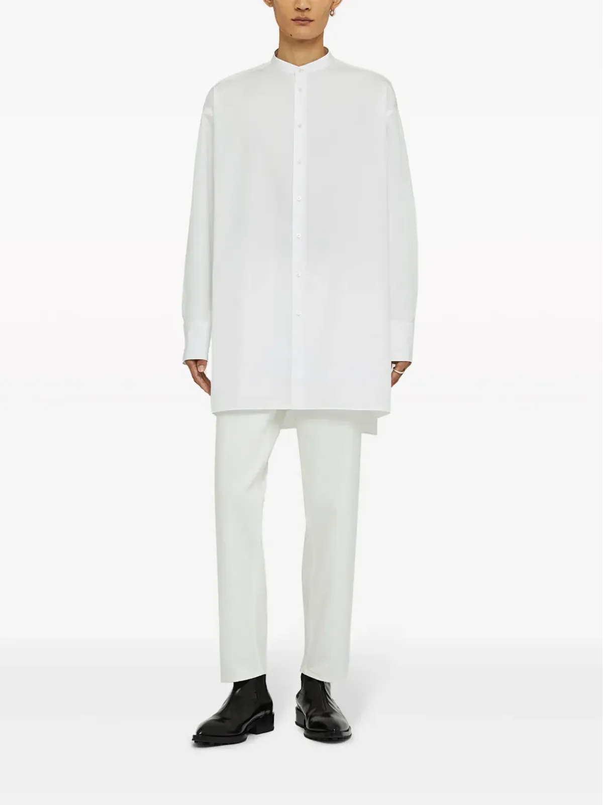 Jil Sander サンデー コットンシャツ 白 - 画像2