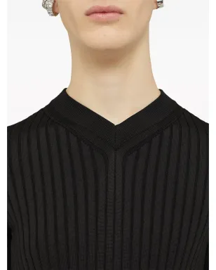 Jil Sander リブ編みVネックTシャツ - サムネイル5