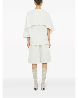 Jil Sander レイヤードデザイン クルーネックTシャツ - 白 - サムネイル3