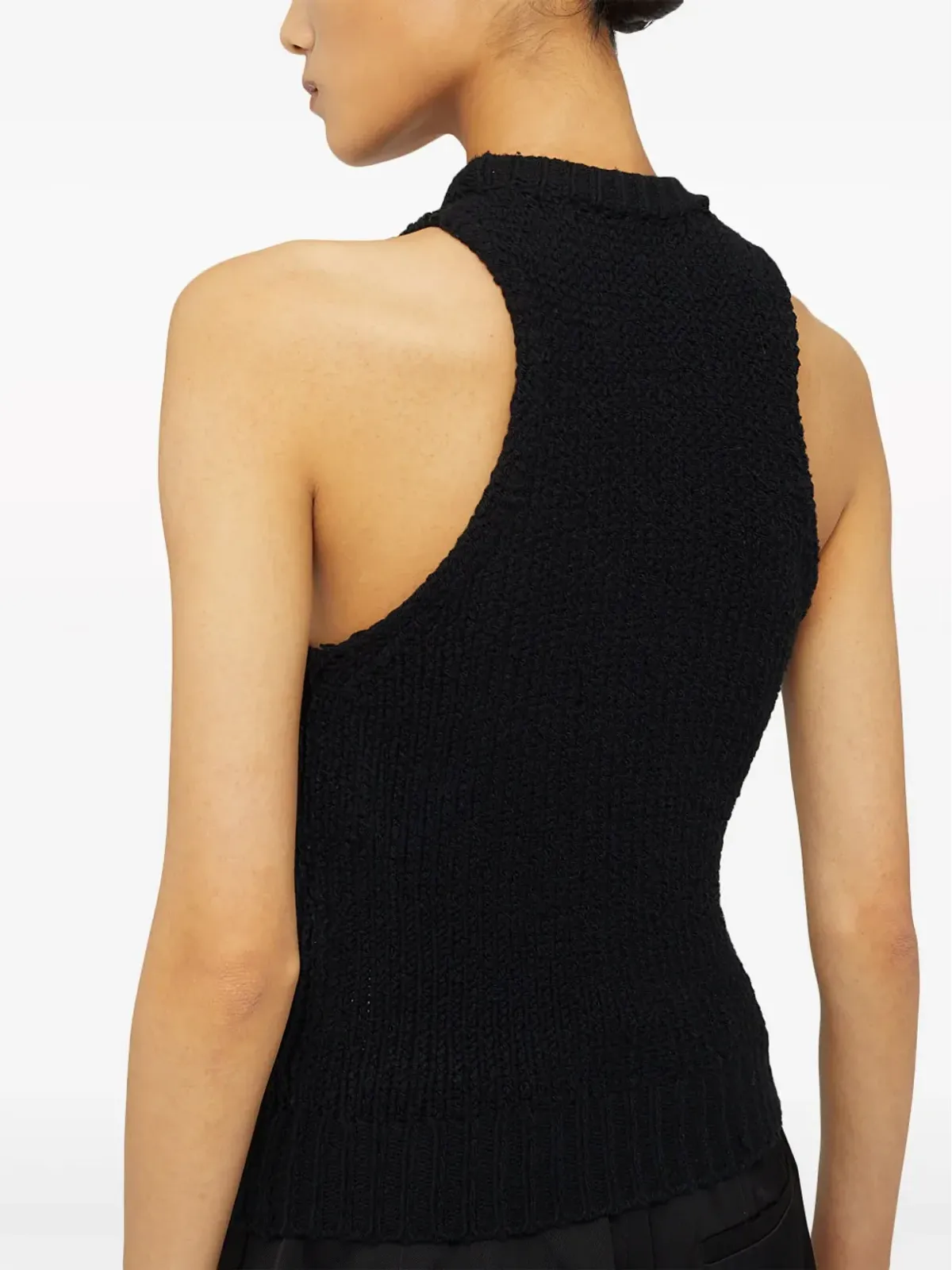 Jil Sander フリンジトリム付きニットトップ - 画像5