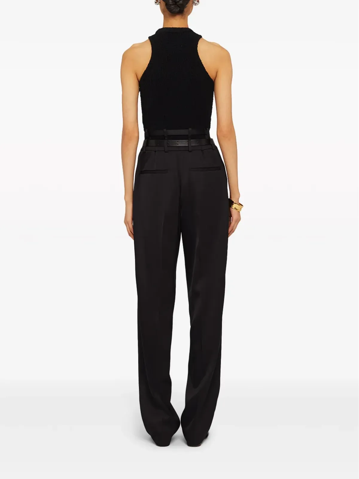 Jil Sander フリンジトリム付きニットトップ - 画像3