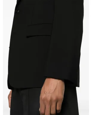 Jil Sander シングルブレスト ツイルウール ブレザー - ブラック - サムネイル5