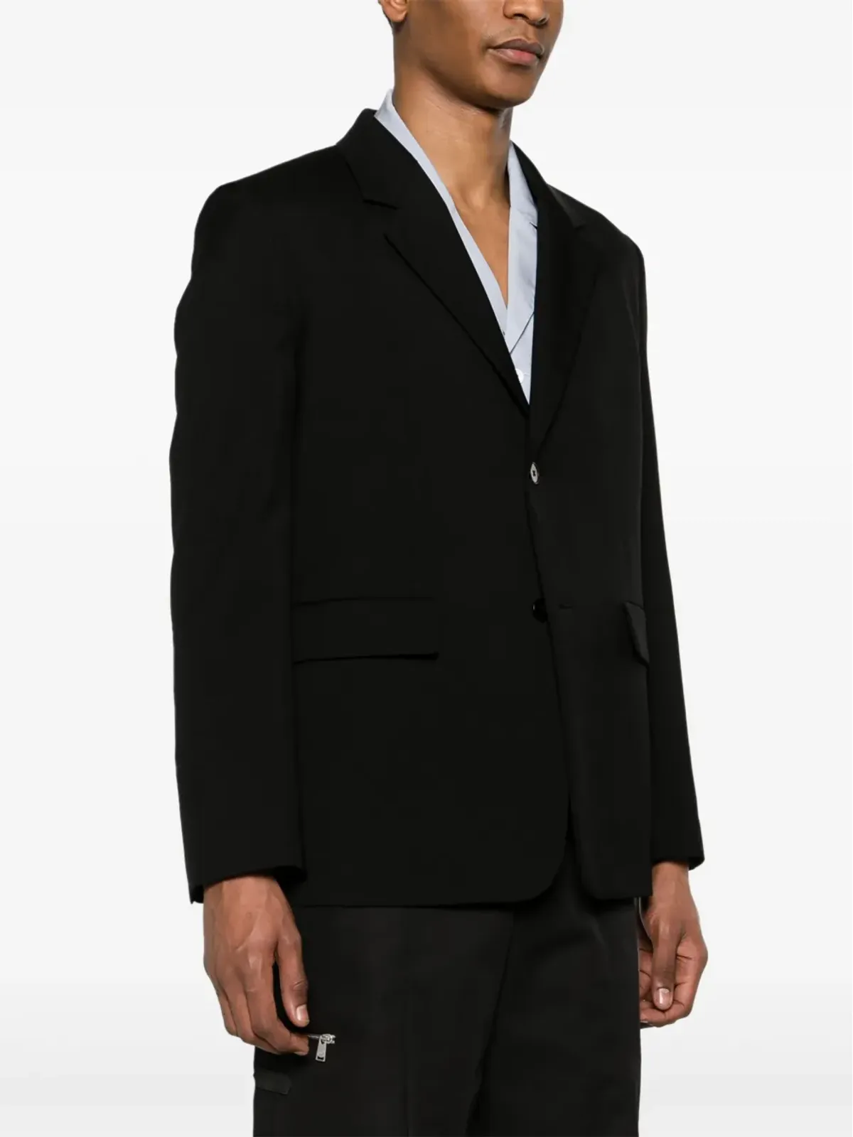 Jil Sander シングルブレスト ツイルウール ブレザー - ブラック - 画像3