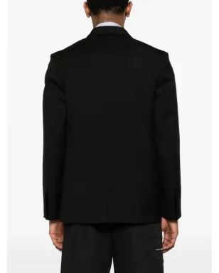 Jil Sander シングルブレスト ツイルウール ブレザー - ブラック - サムネイル4