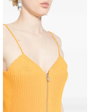 Jil Sander ニットジップアップドレス - オレンジ - サムネイル5