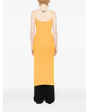 Jil Sander ニットジップアップドレス - オレンジ - サムネイル4