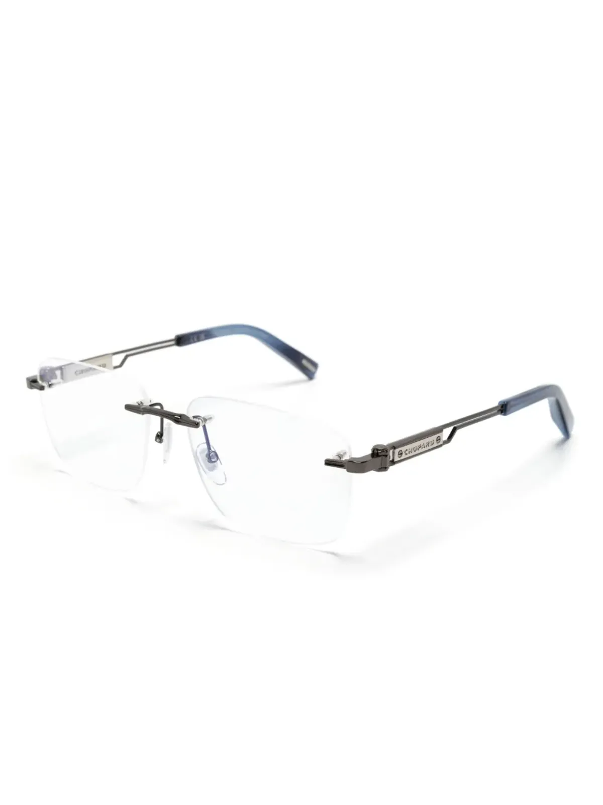 Chopard Eyewear logo-engraved frameless glasses - Black - 画像2