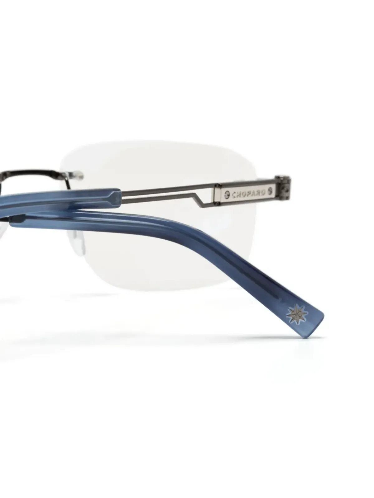 Chopard Eyewear logo-engraved frameless glasses - Black - 画像3