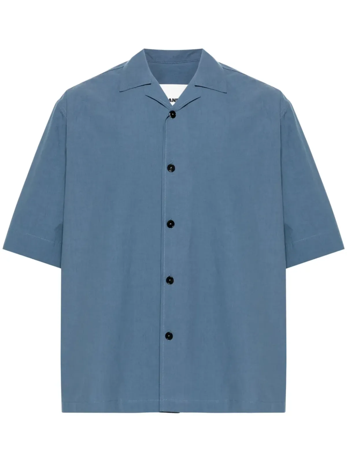 Jil Sander キャンプカラーのコットンシャツ ブルー - 画像1