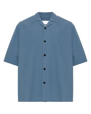 Jil Sander キャンプカラーのコットンシャツ ブルー - サムネイル1