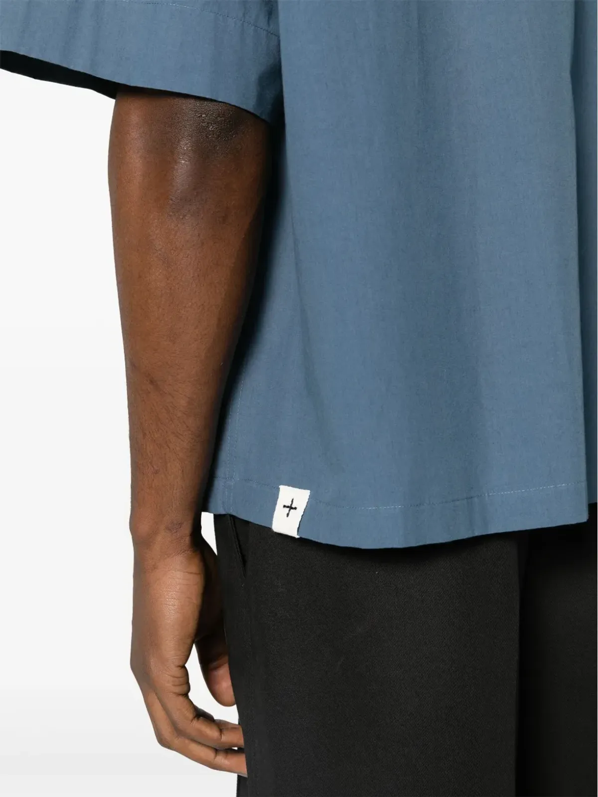 Jil Sander キャンプカラーのコットンシャツ ブルー - 画像5