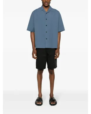 Jil Sander キャンプカラーのコットンシャツ ブルー - サムネイル2