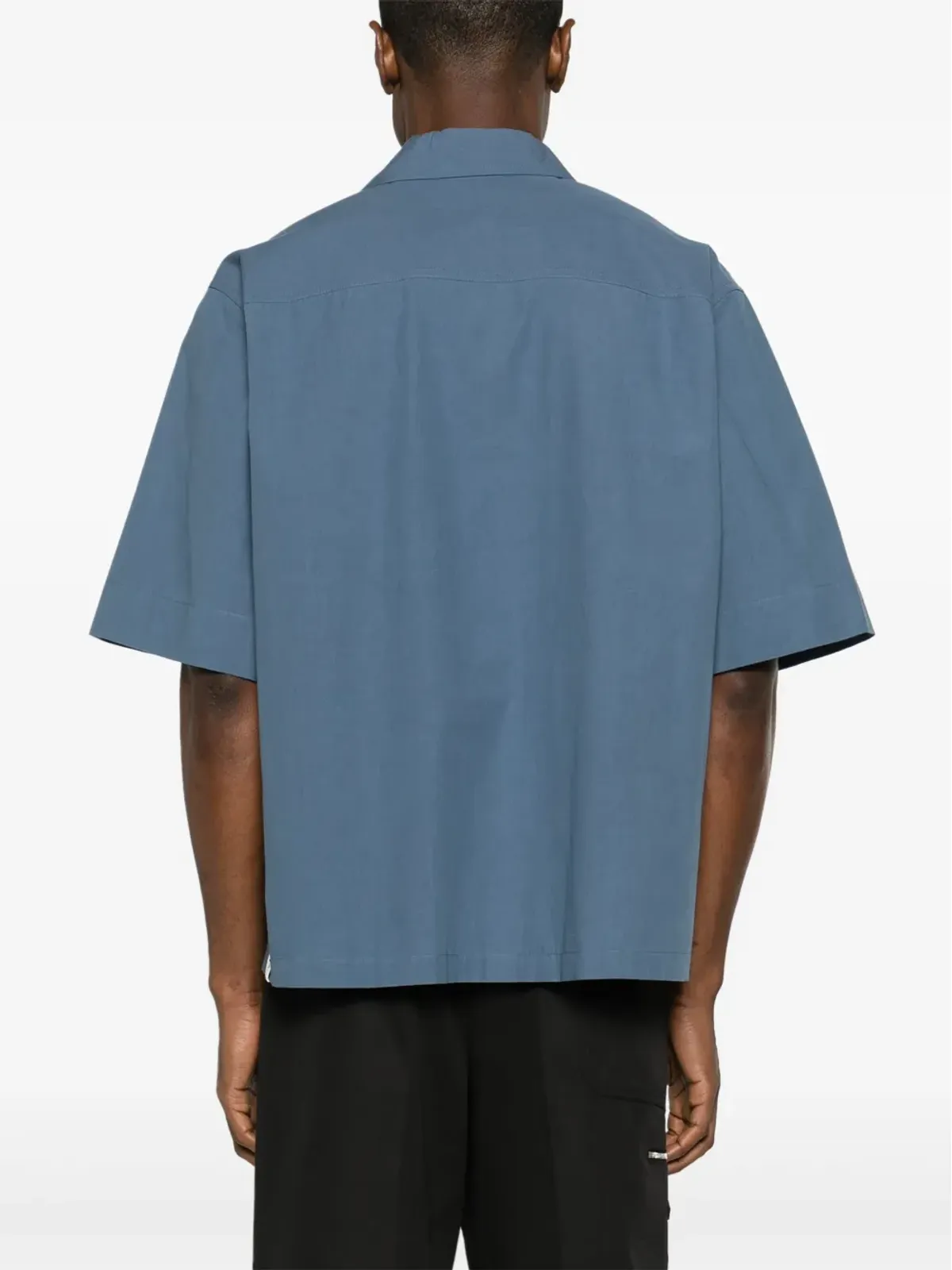 Jil Sander キャンプカラーのコットンシャツ ブルー - 画像4