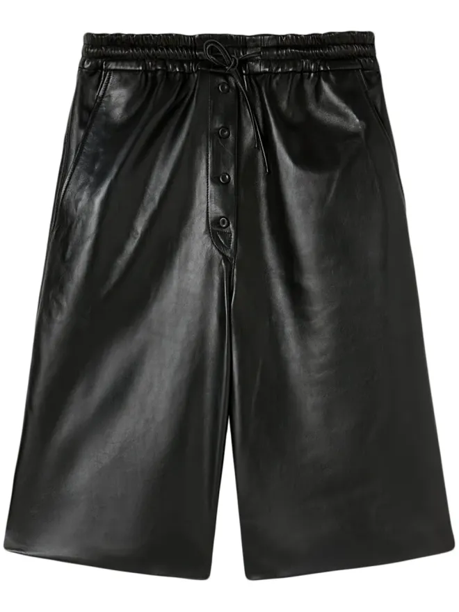 Jil Sander Jil Sander ラムスキンレザー バミューダショーツ - ブラックの商品画像