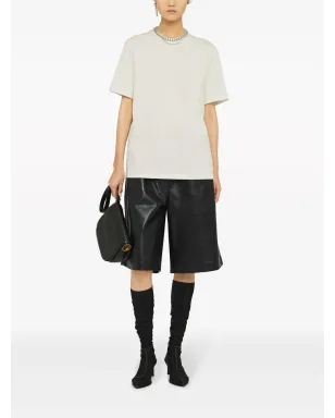 Jil Sander ラムスキンレザー バミューダショーツ - ブラック - サムネイル2