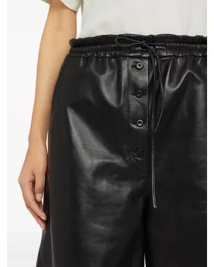 Jil Sander ラムスキンレザー バミューダショーツ - ブラック - サムネイル4