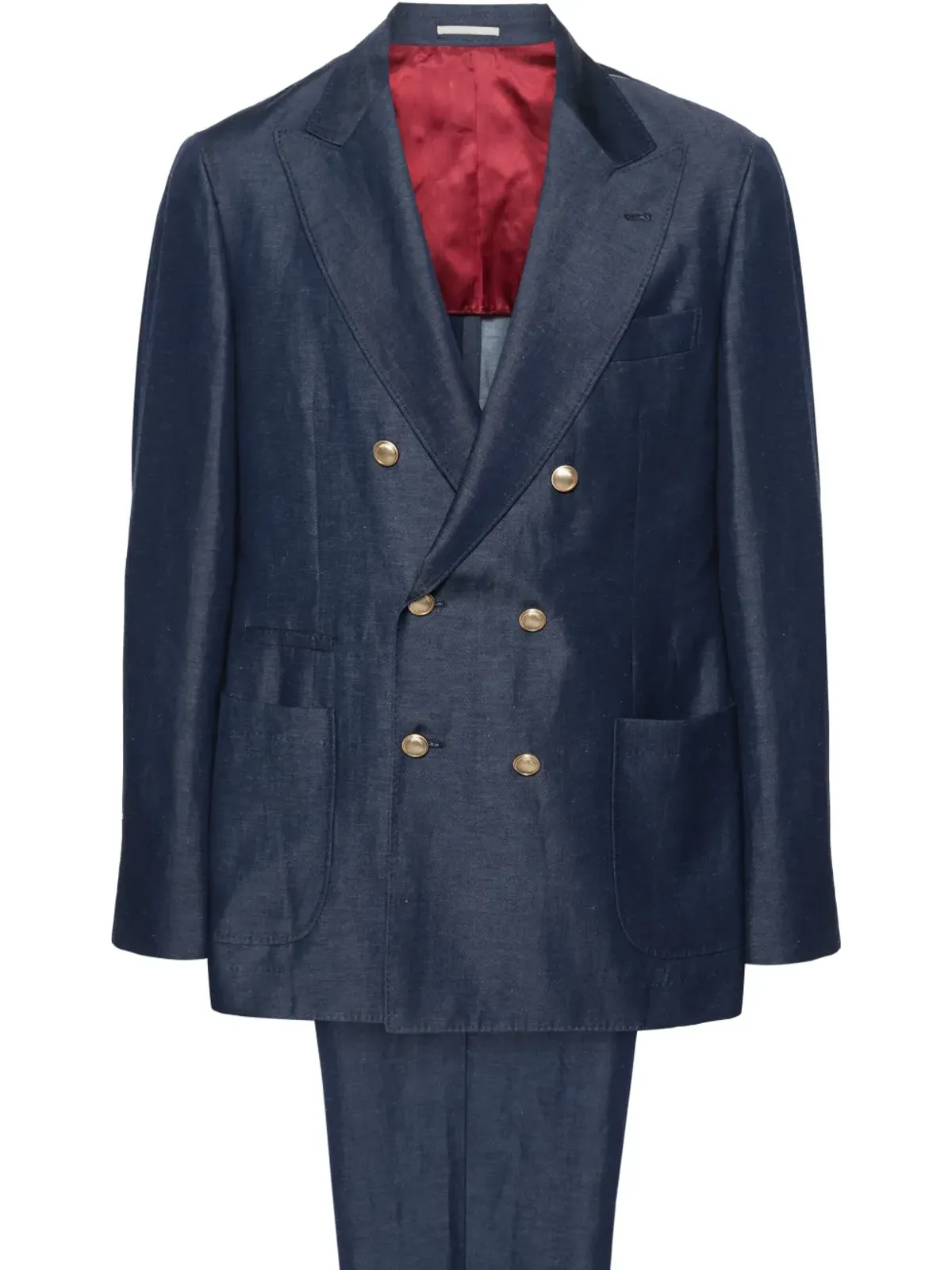 Brunello Cucinelli ブルー ダブルブレストスーツ - 画像1