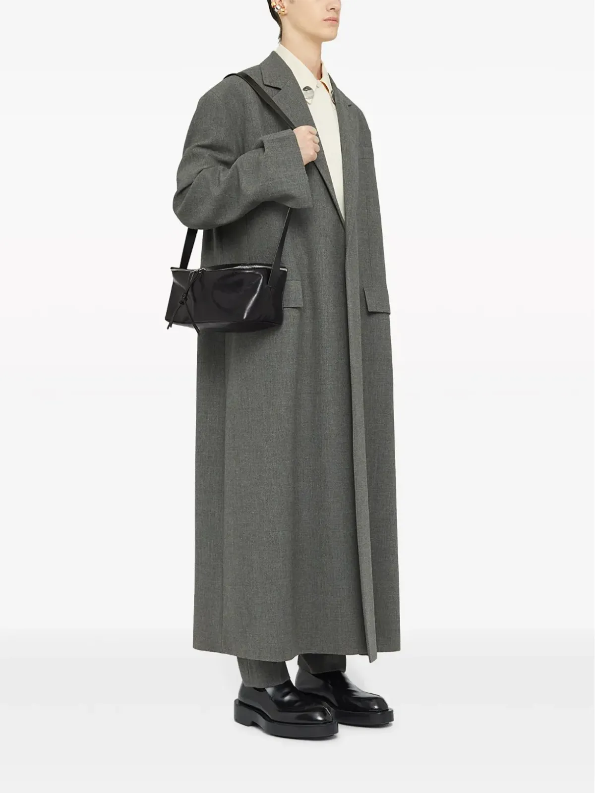 Jil Sander ミディアム レザー ショルダーバッグ - ブラック - 画像2