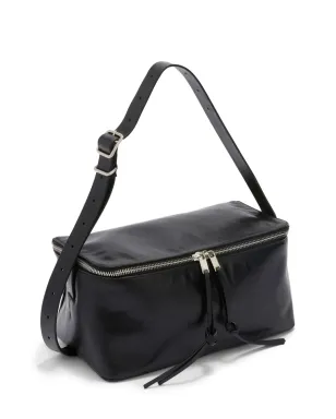Jil Sander ミディアム レザー ショルダーバッグ - ブラック - サムネイル4