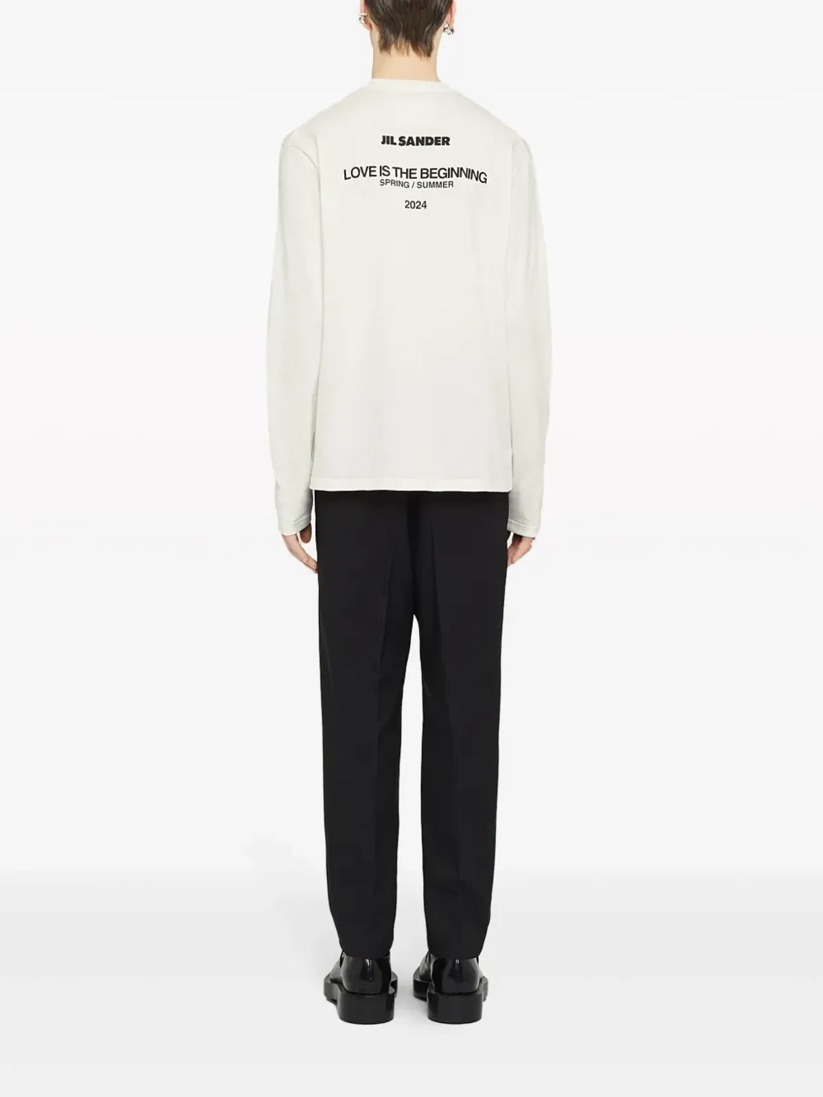 Jil Sander ロゴプリント ロングスリーブ Tシャツ - 画像3