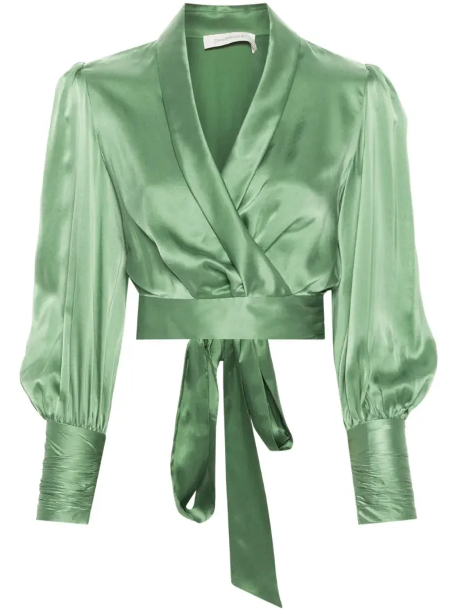 Zimmermann ZIMMERMANN シルク クロップド ラップトップの商品画像