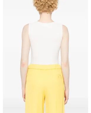 Jil Sander ストレッチデザイン ボディスーツ - White - サムネイル4