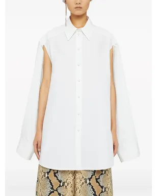 Jil Sander カットアウト オーバーサイズ シャツ - ホワイト - サムネイル5
