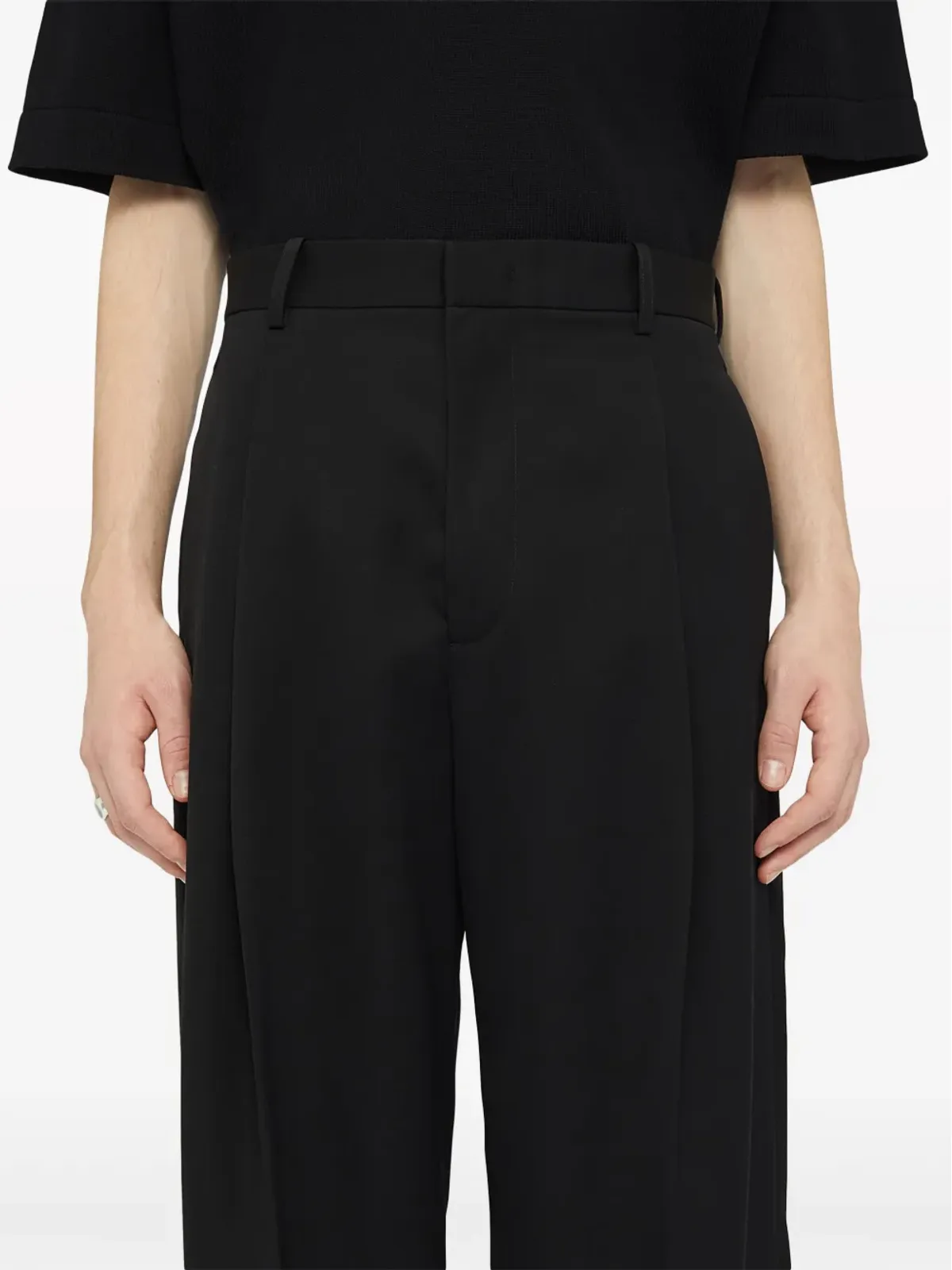 Jil Sander ハイウエスト テーラード ウール トラウザー - ブラック - 画像5