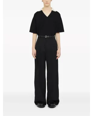Jil Sander ハイウエスト テーラード ウール トラウザー - ブラック - サムネイル2