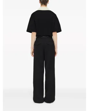 Jil Sander ハイウエスト テーラード ウール トラウザー - ブラック - サムネイル3