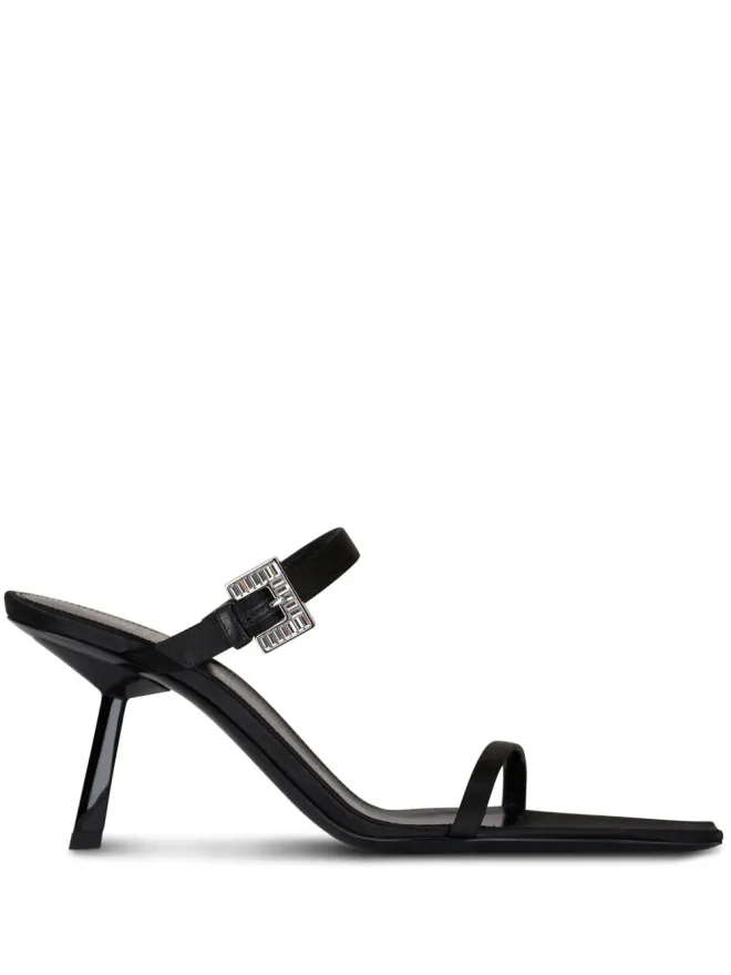 Saint Laurent Saint Laurent ホープ 75mm バックルディテール サンダル - ブラックの商品画像