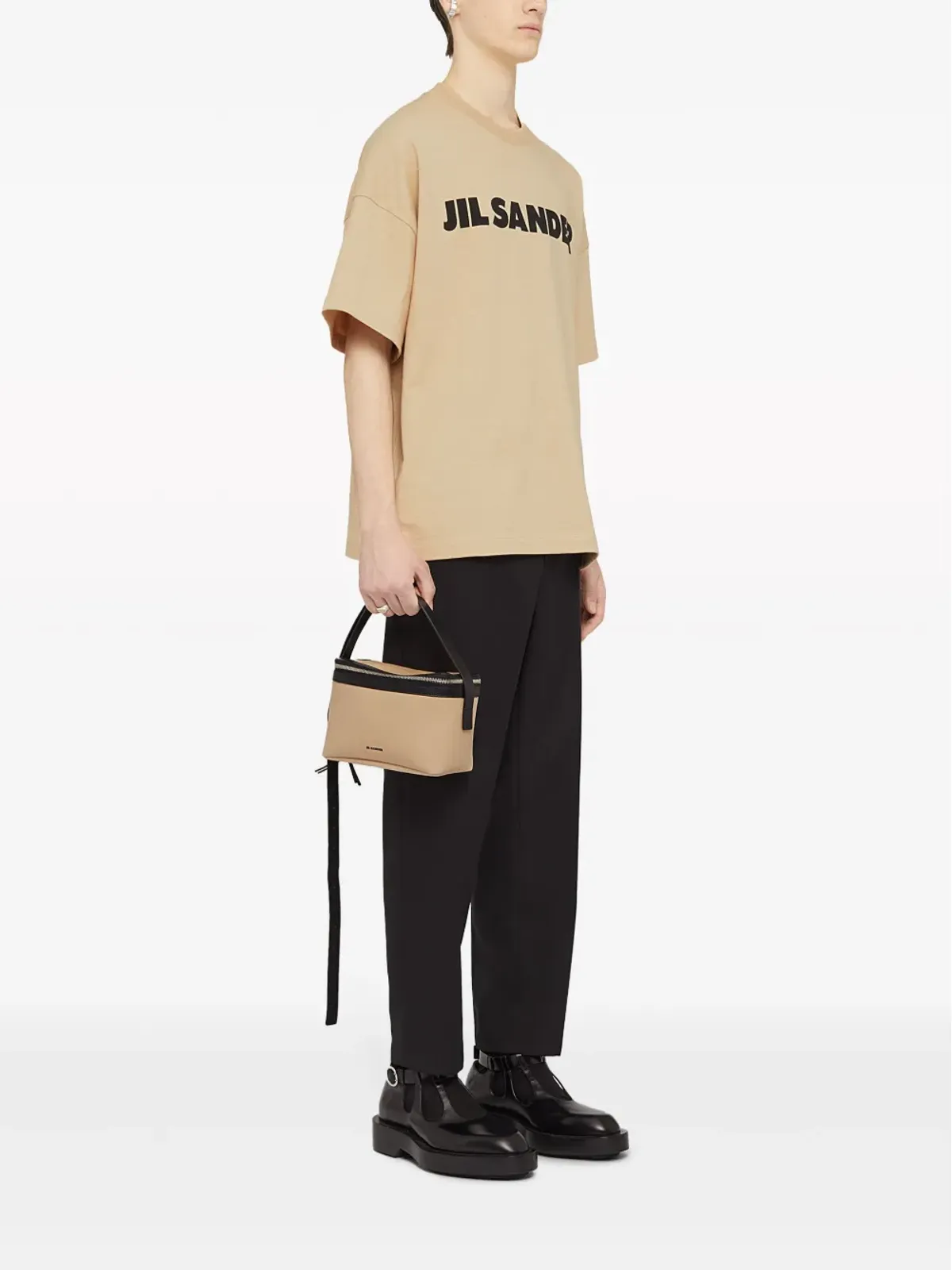 Jil Sander 小さなレザーショルダーバッグ - ブラウン - 画像2