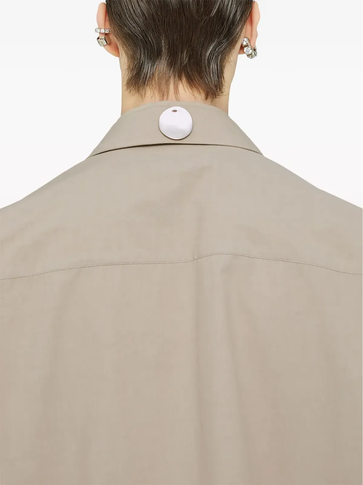 Jil Sander レイヤードコットンシャツ - グレー - 画像5