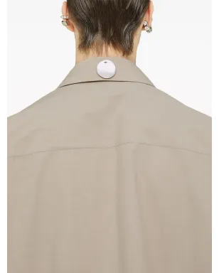 Jil Sander レイヤードコットンシャツ - グレー - サムネイル5