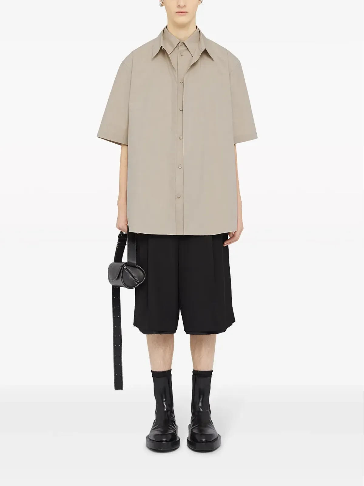 Jil Sander レイヤードコットンシャツ - グレー - 画像2