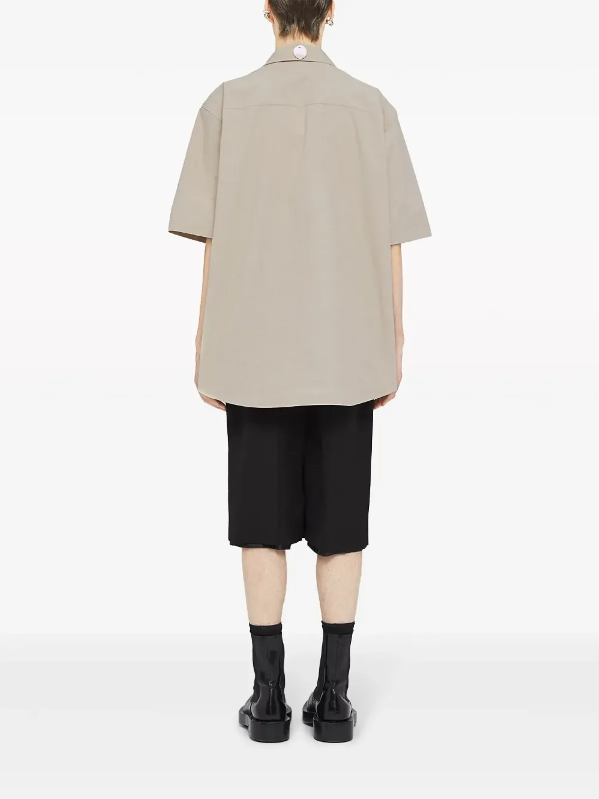 Jil Sander レイヤードコットンシャツ - グレー - 画像3